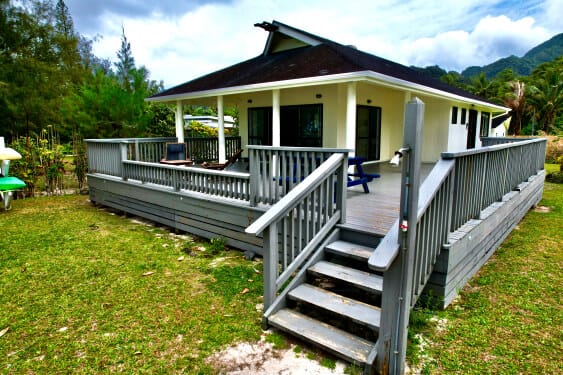 exterior of Maurua Beach House, two bedroom home